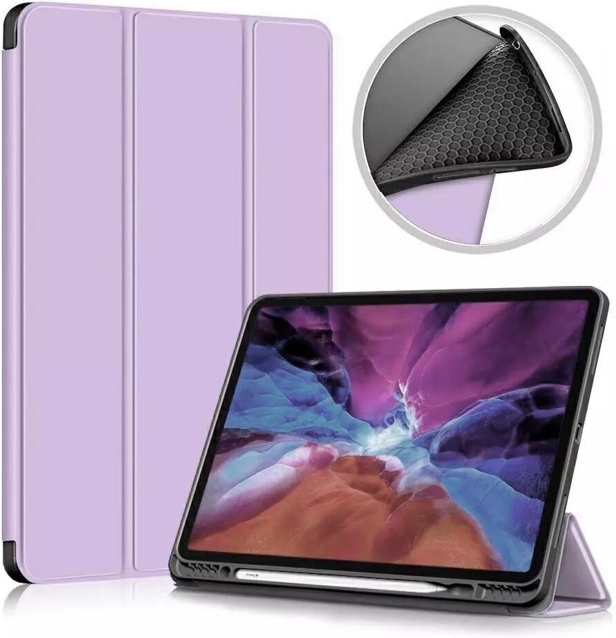 INCOVER iPad Pro 12.9 (2021 / 2020 / 2018) Tri-fold Flip Deksel m. Sleep-Funksjon - Lilla