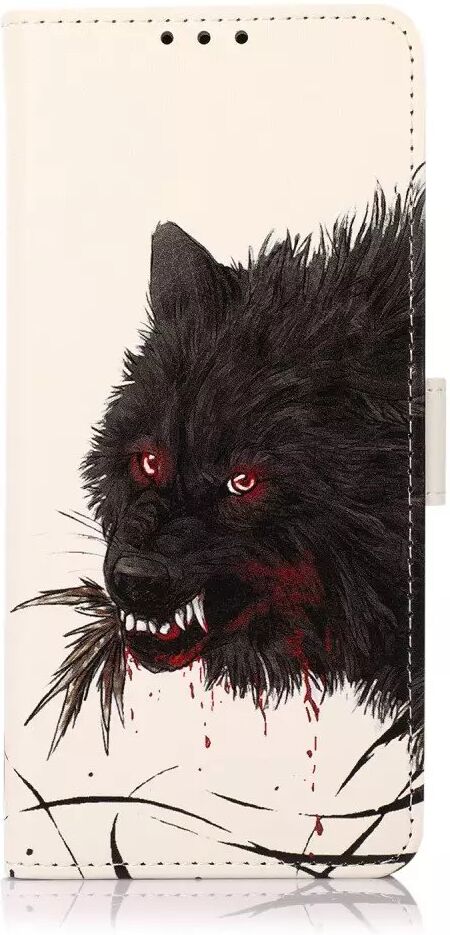 INCOVER iPhone 13 Pro Max PU Skinn Flip Deksel med Kortholder - Bloody Wolf