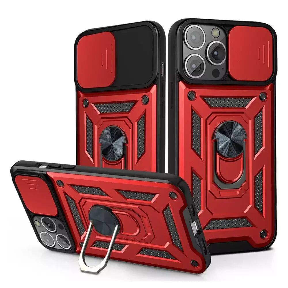 INCOVER iPhone 13 Mini Bakdeksel med Magnetisk Kickstand Og Cam Slider - Rød