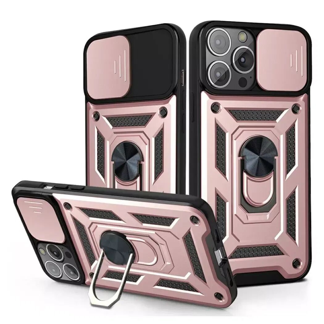INCOVER iPhone 13 Mini Bakdeksel med Magnetisk Kickstand Og Cam Slider - Rose Gold