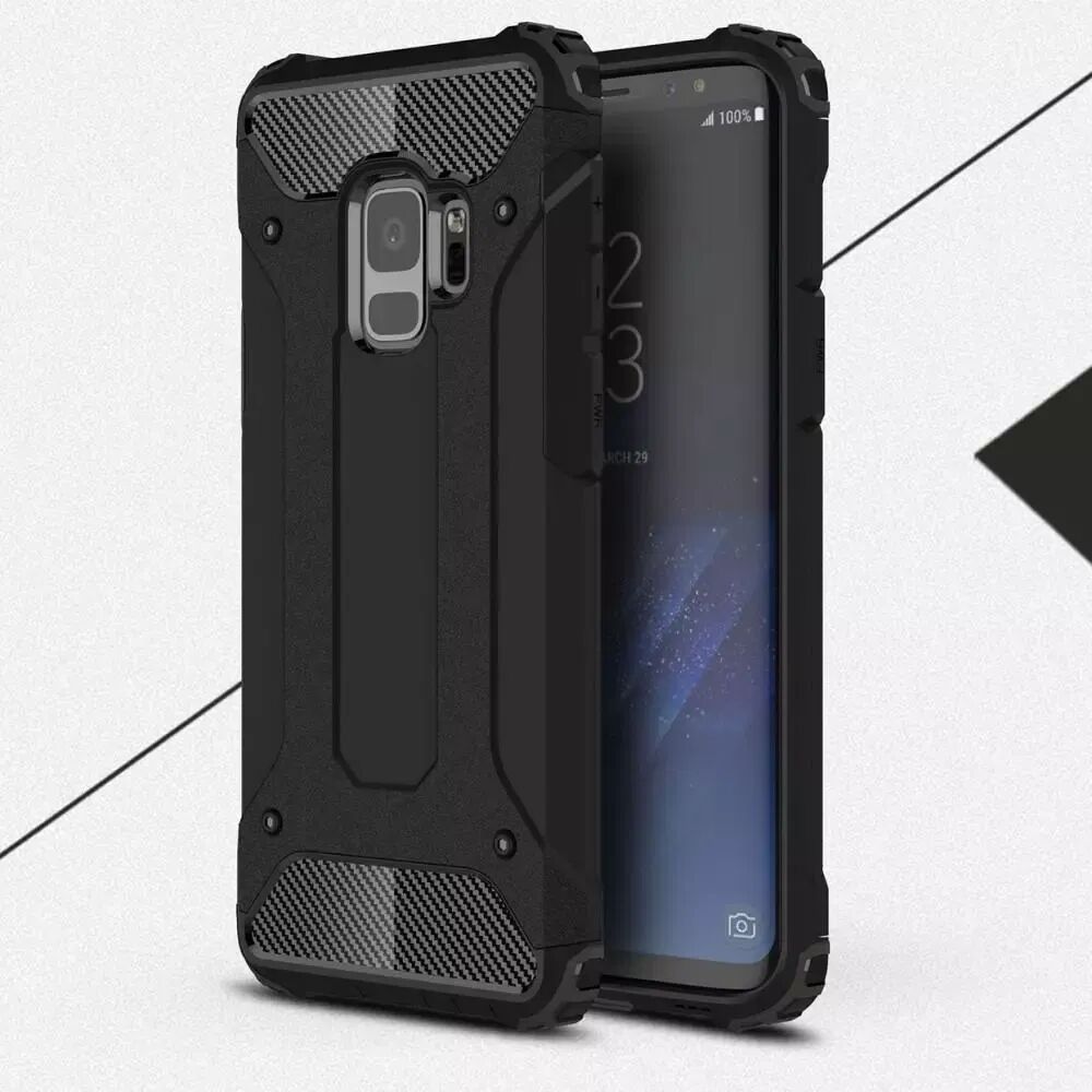 INCOVER Samsung Galaxy S9 Armor Guard Hardt Plastdeksel - Svart