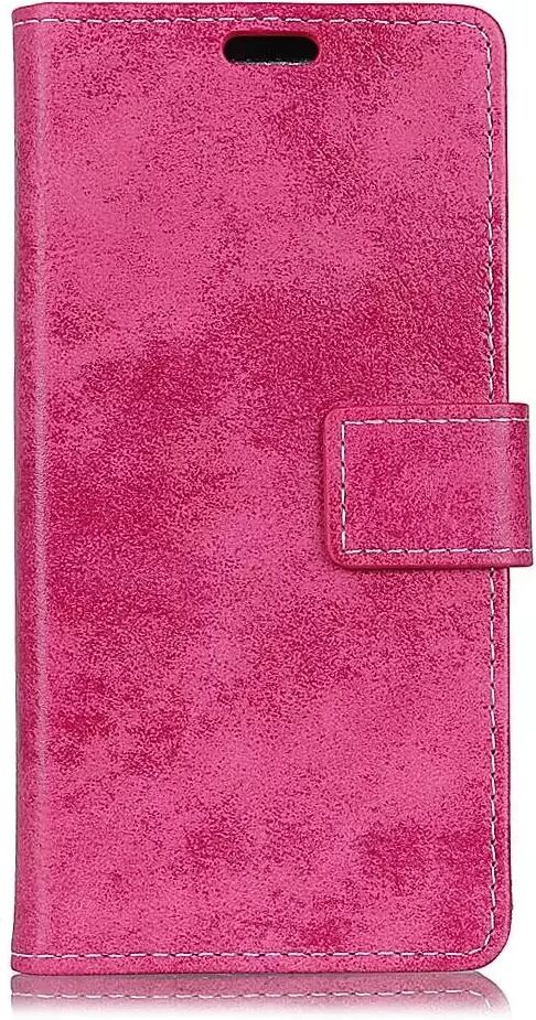 INCOVER Samsung Galaxy J6+ (Plus) Vintage Style Skinndeksel med Lommebok Pink