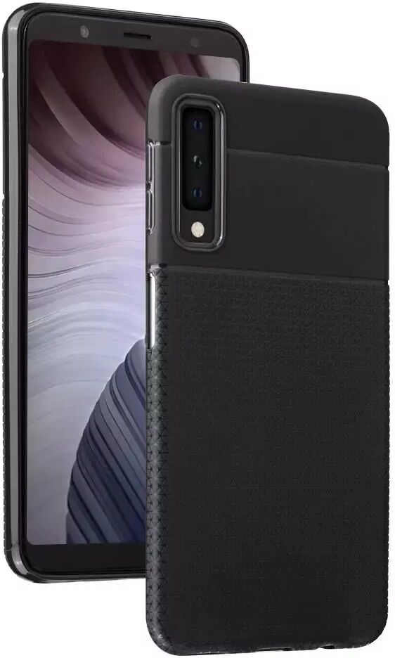 INCOVER Samsung Galaxy A7 (2018) Triangle Pattern Fleksibelt Deksel Svart