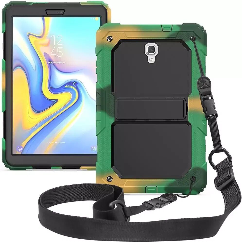 INCOVER Samsung Galaxy Tab A 10.5" Håndverker Deksel m. Skulderstropp - Camouflage Grønn