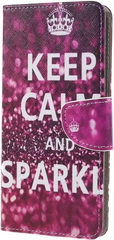 INCOVER Samsung Galaxy A9 (2018) Skinndeksel med Lommebok "Keep Calm and Sparkle"