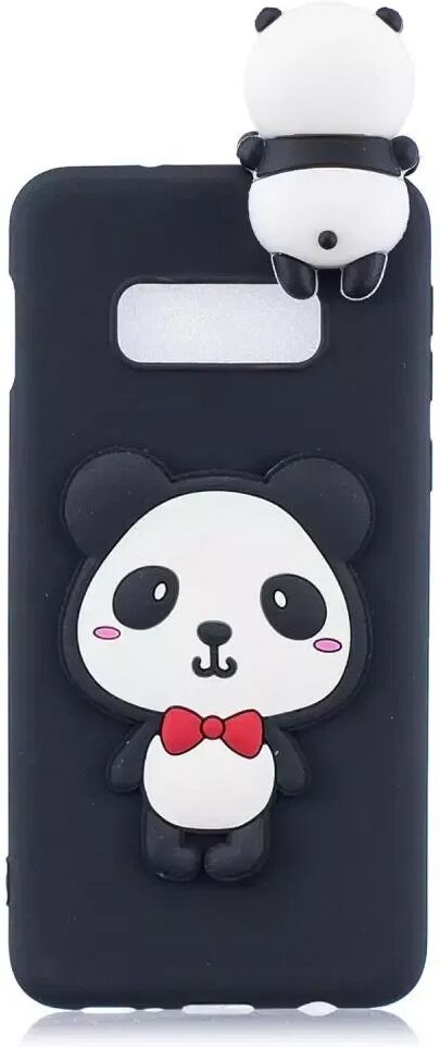 INCOVER Samsung Galaxy S10e Fleksibel Plastik Deksel 3D Panda m. Rød Butterfly