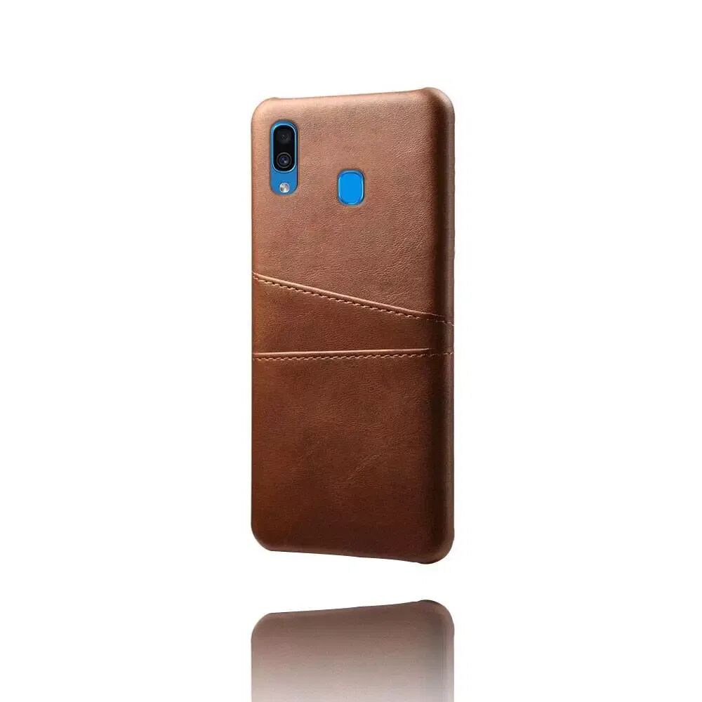 INCOVER Samsung Galaxy A30 Brun Skinn Belagt Deksel m. Kortholder