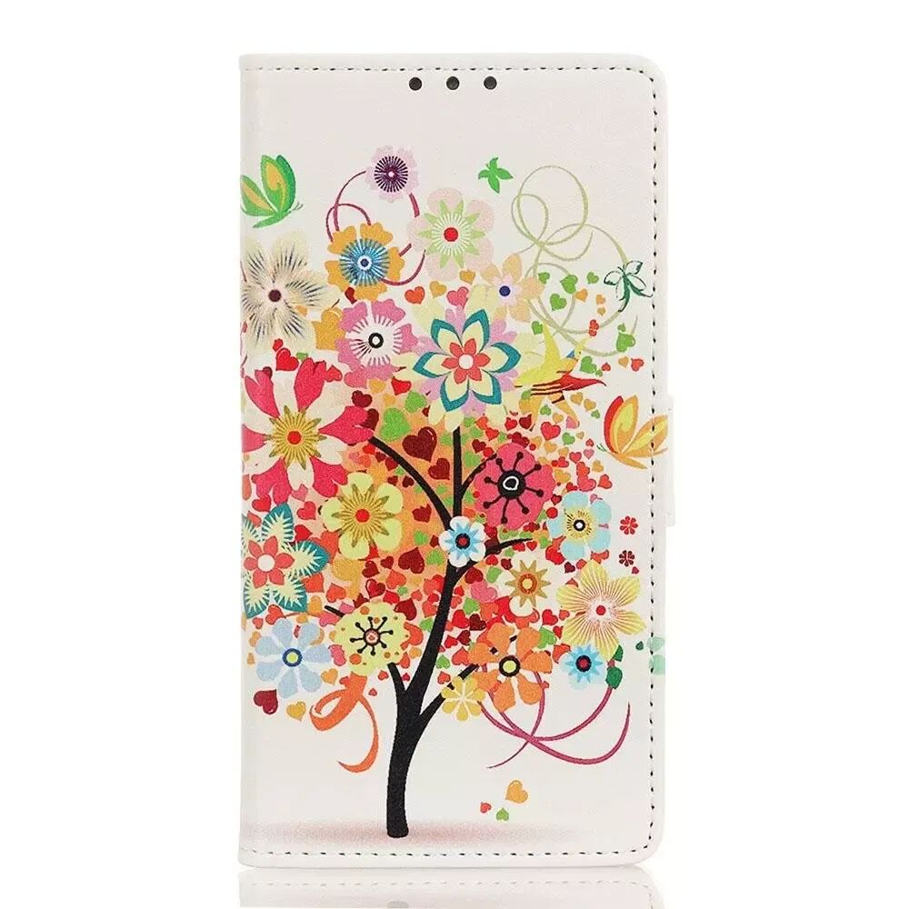 INCOVER Samsung Galaxy A20e Skinndeksel med Lommebok Colorful Flower Tree