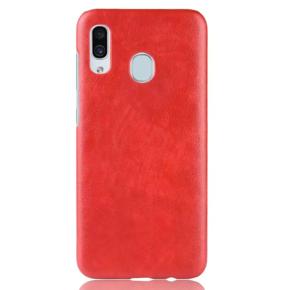 INCOVER Samsung Galaxy A20e Rød Skinn Belagt Deksel