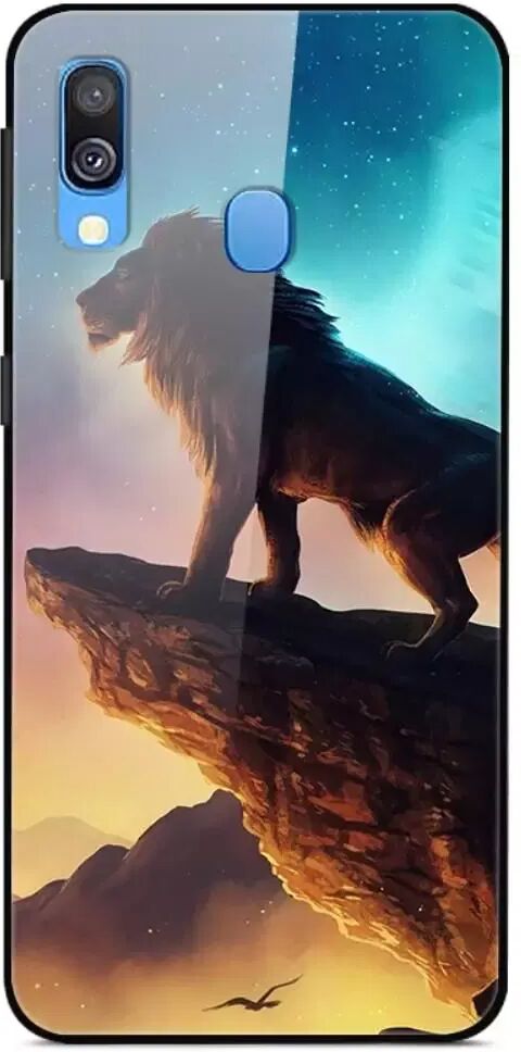 INCOVER Samsung Galaxy A20e Deksel m. Glassbakside - Lion