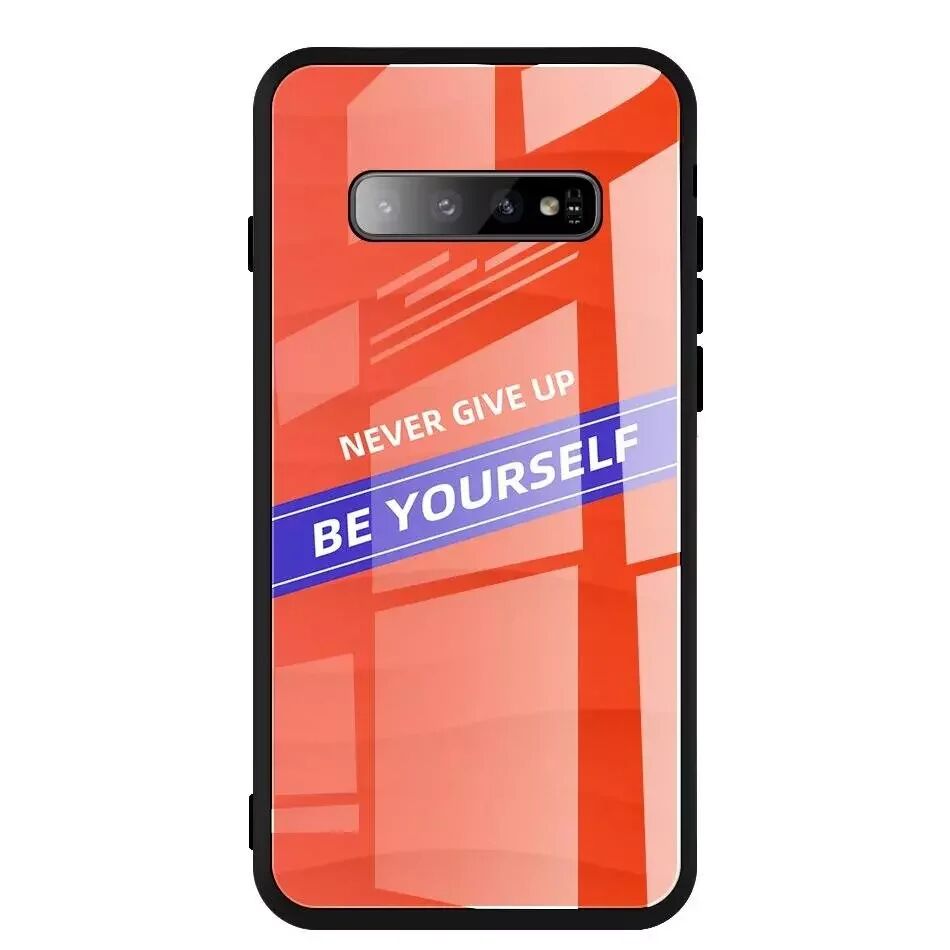 INCOVER Samsung Galaxy S10+ (Plus) Be Yourself Deksel m. Glass Bak - Rød