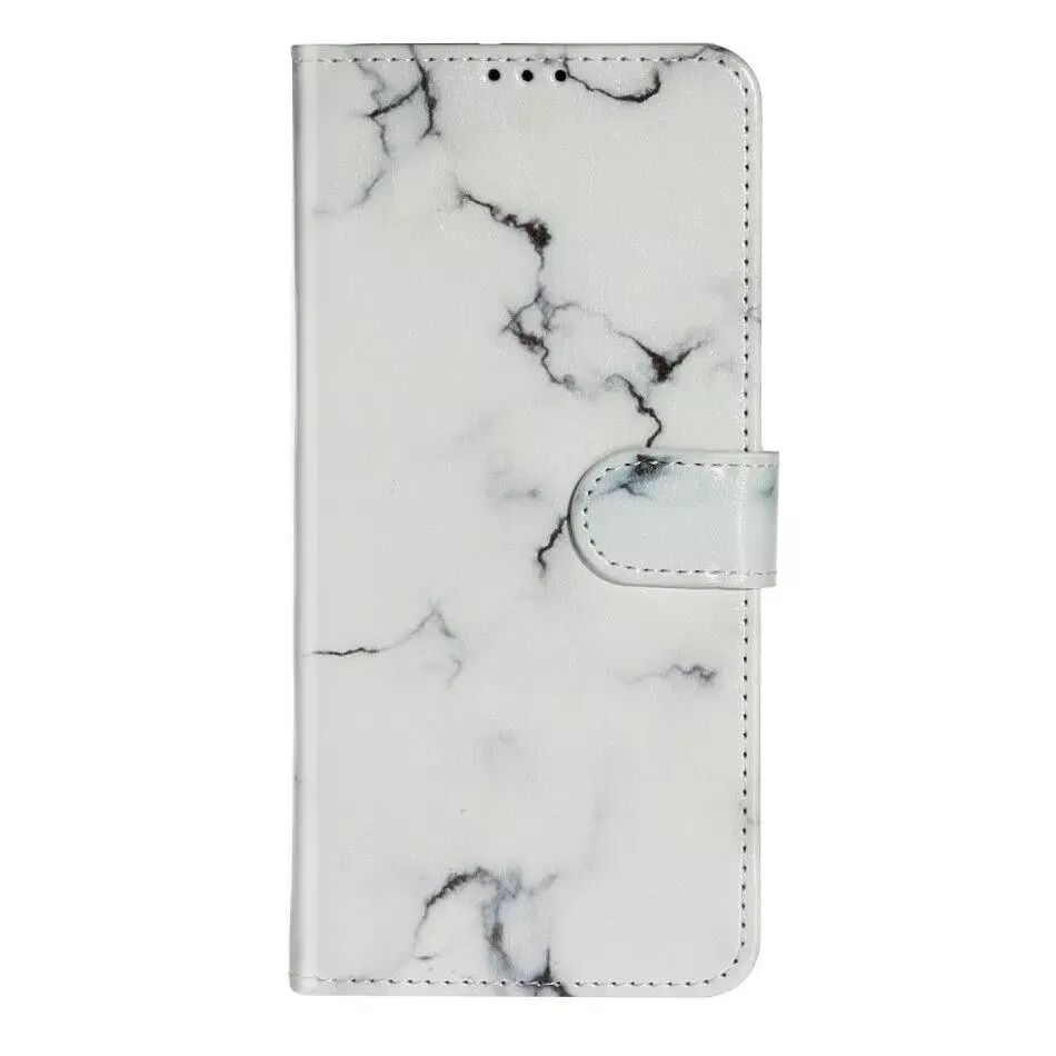 INCOVER Samsung Galaxy S20+ (Plus) Stativ Deksel i Skinn med Lommebok - White Marble