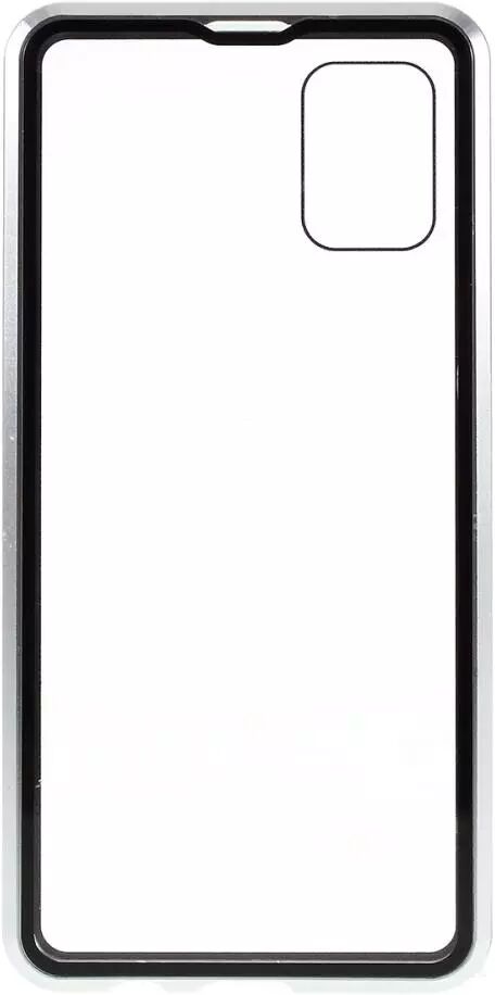 INCOVER Samsung Galaxy A51 360⁰ Magnetisk Deksel med Glass Forside & Bakside - Sølv