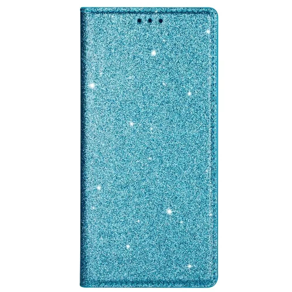 INCOVER Samsung Galaxy A41 Skinndeksel med Lommebok - Glitter Lyseblå
