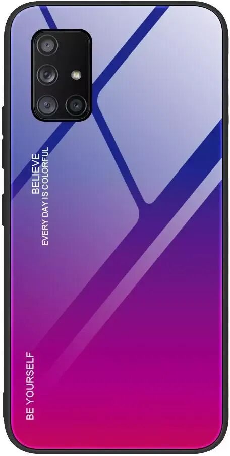 INCOVER Samsung Galaxy A71 (5G) Deksel m. GlassBakside- Lilla / Rosa