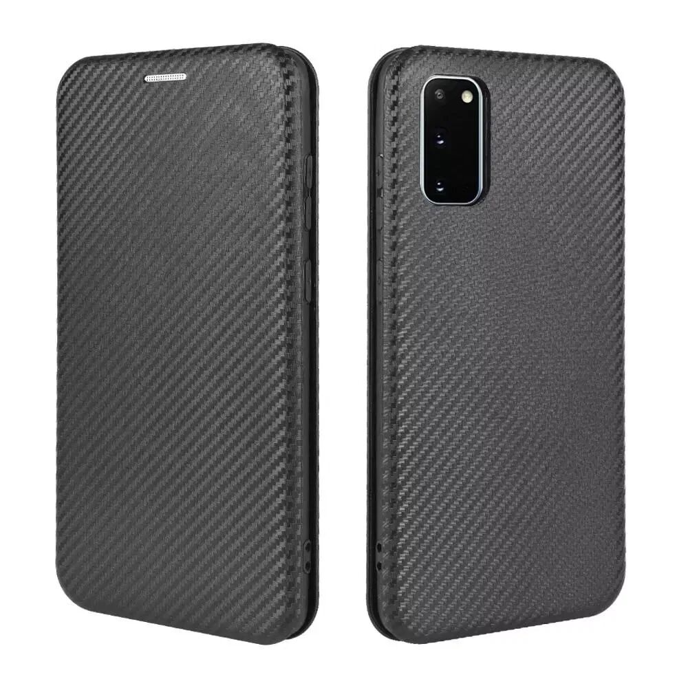 INCOVER Samsung Galaxy S20 FE / FE (5G) Carbon Tekstur Flip Deksel - Svart