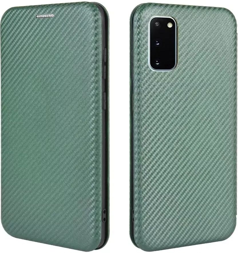 INCOVER Samsung Galaxy S20 FE / FE (5G) Carbon Tekstur Flip Deksel - Grønn