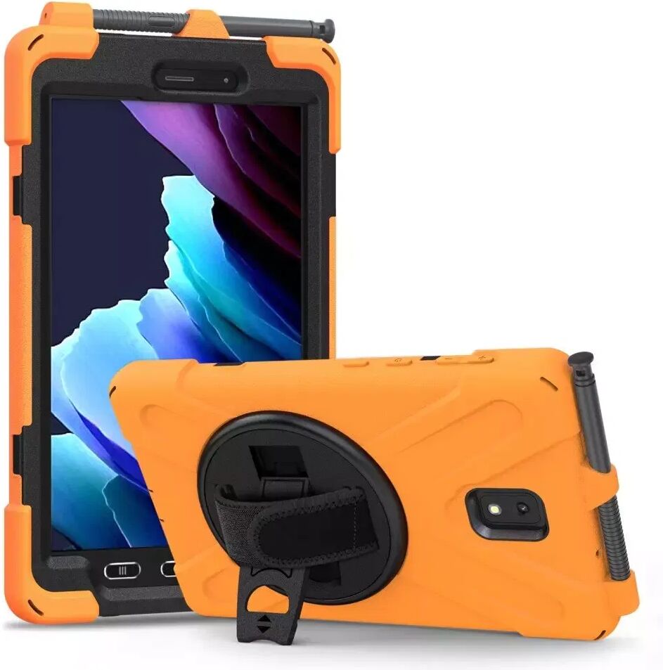 INCOVER Samsung Galaxy Tab Active 3 8" Håndverksdeksel - Kickstand & Håndholder - Oransje