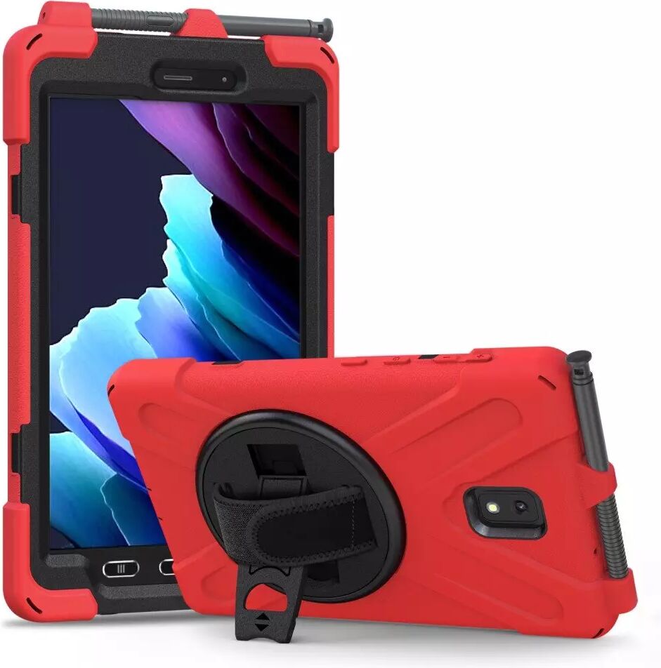 INCOVER Samsung Galaxy Tab Active 3 8" Håndverksdeksel - Kickstand & Håndholder - Rød