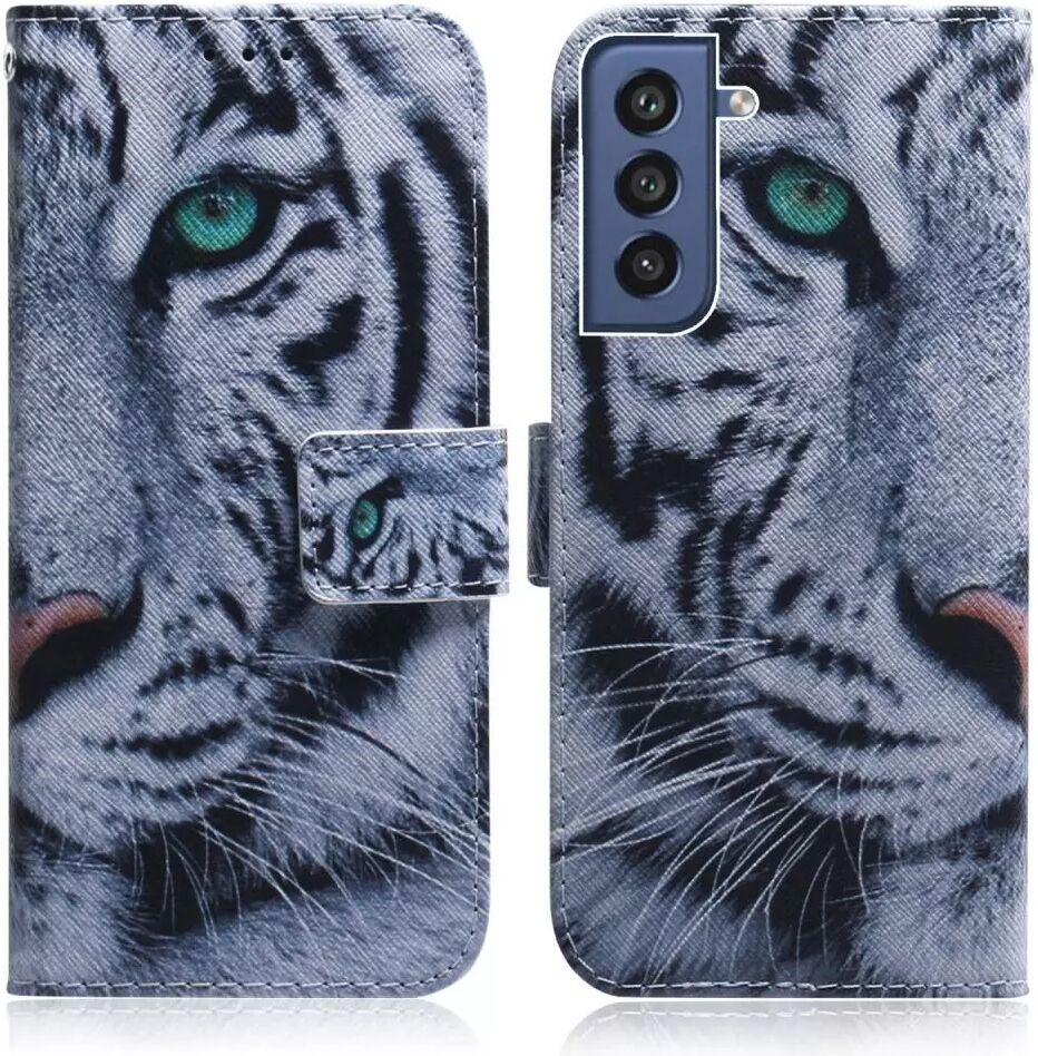 INCOVER Samsung Galaxy S21 FE (5G) PU Skinn Deksel med Lommebok - Tiger