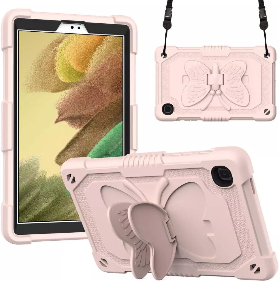 INCOVER Samsung Galaxy Tab A7 Lite Butterfly Kickstand Barnedeksel - Pink