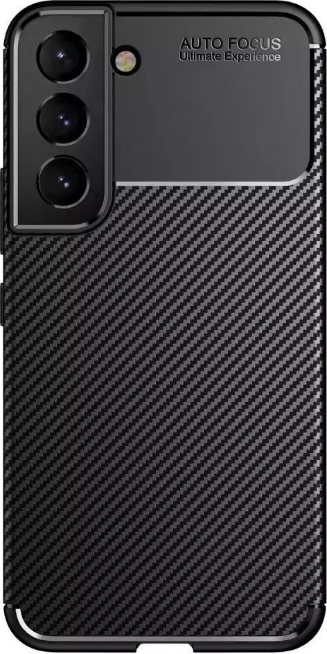 INCOVER Samsung Galaxy S22 Carbon Fiber Fleksibel Plastdeksel - Sort