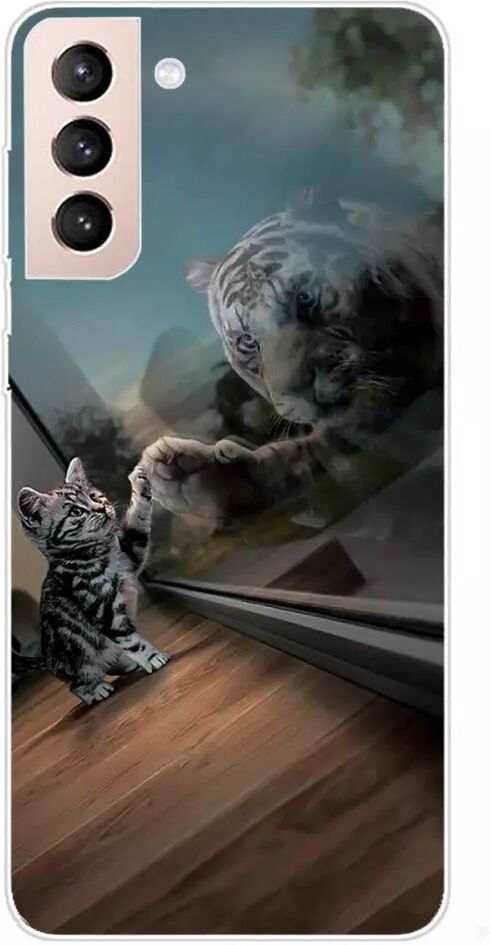 INCOVER Samsung Galaxy S22 Fleksibel Plast Deksel - Katt & Speil