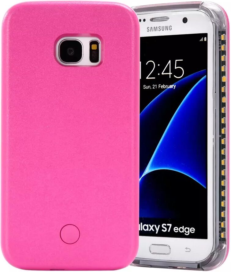 INCOVER Samsung Galaxy S7 Edge Selfie Deksel m. Lys - Rosa