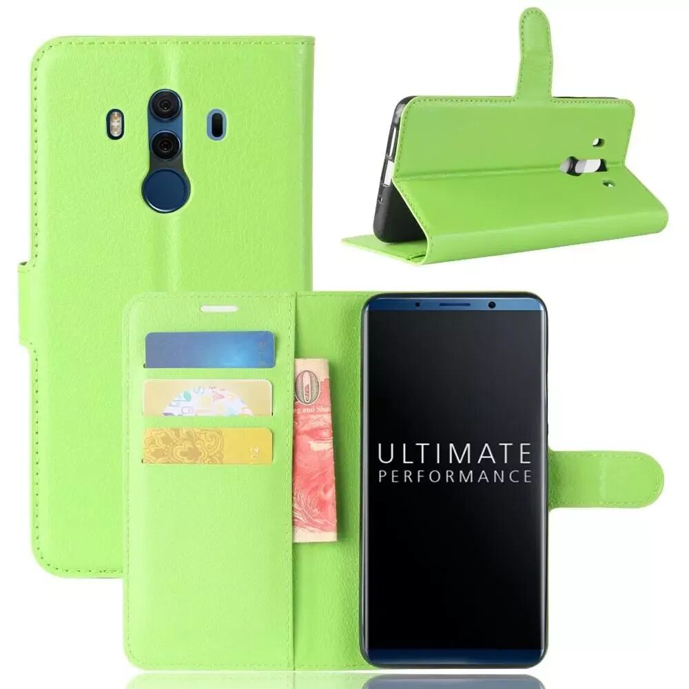INCOVER Huawei Mate 10 Pro Deksel med Lommebok Soft Pouch Skinn Grønn