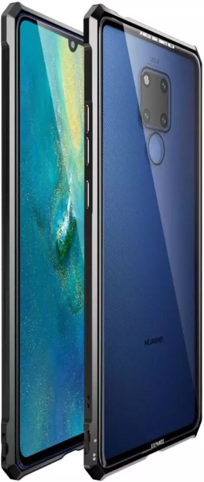 INCOVER Huawei Mate 20 X Deksel med Metall Bumper & GlassBakside - Svart