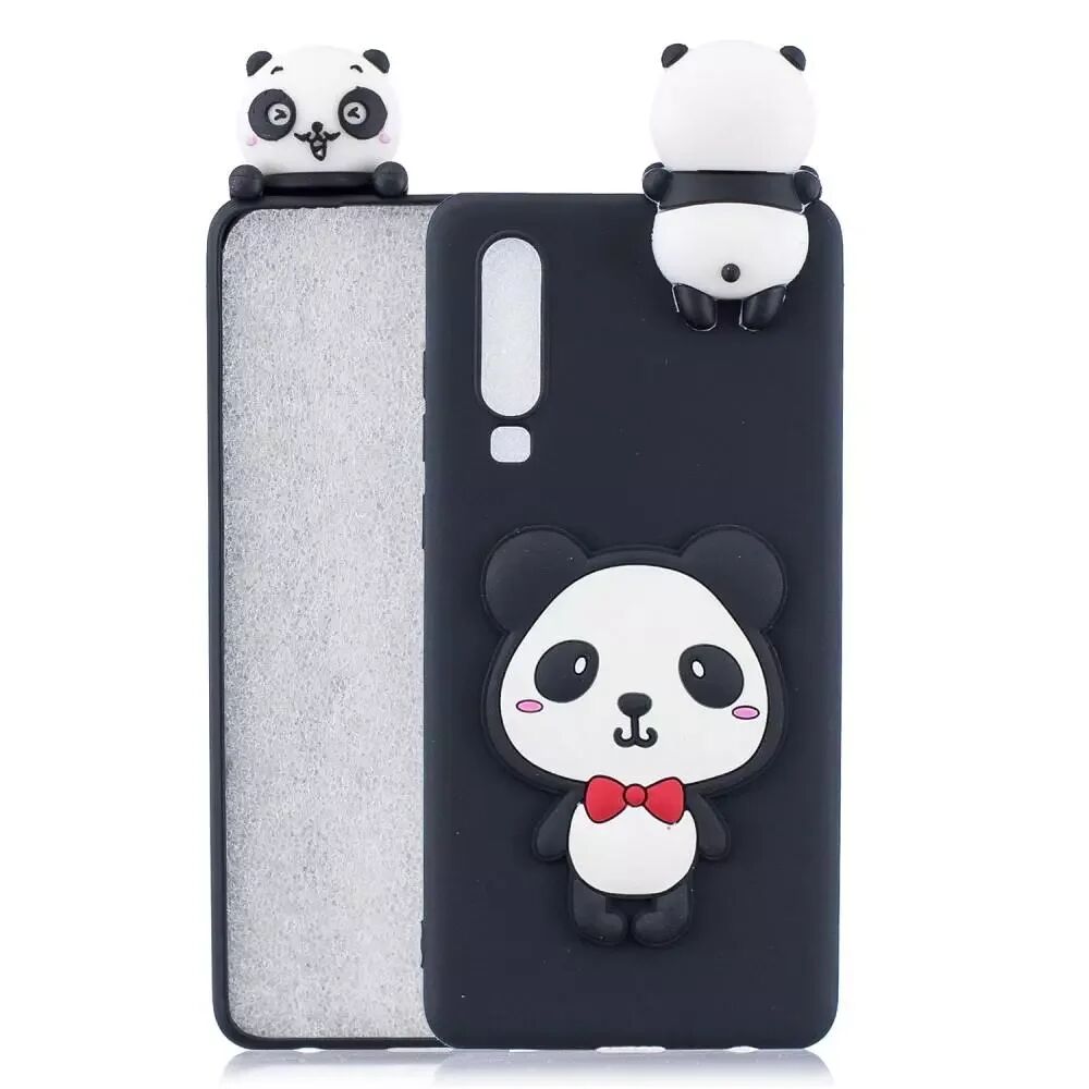 INCOVER Huawei P30 Fleksibel Plastik Deksel 3D Cute Panda