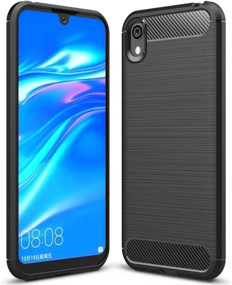 INCOVER Huawei Y5 (2019) Carbon Fibre Fleksibel Plastik Deksel - Svart