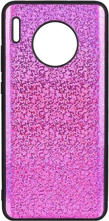 INCOVER Huawei Mate 30 Pro Skinnbetrukket Plastik Deksel Pink Glitter