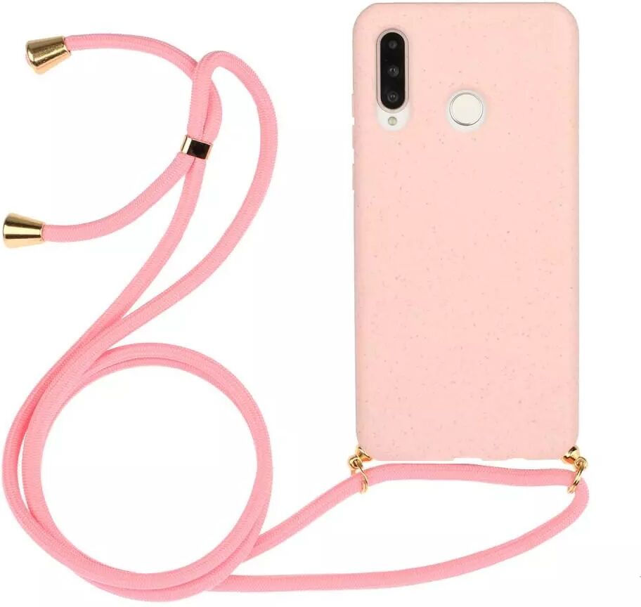 INCOVER Huawei P30 Lite Fleksibelt Plastdeksel med Snor / Stropp - Rosa