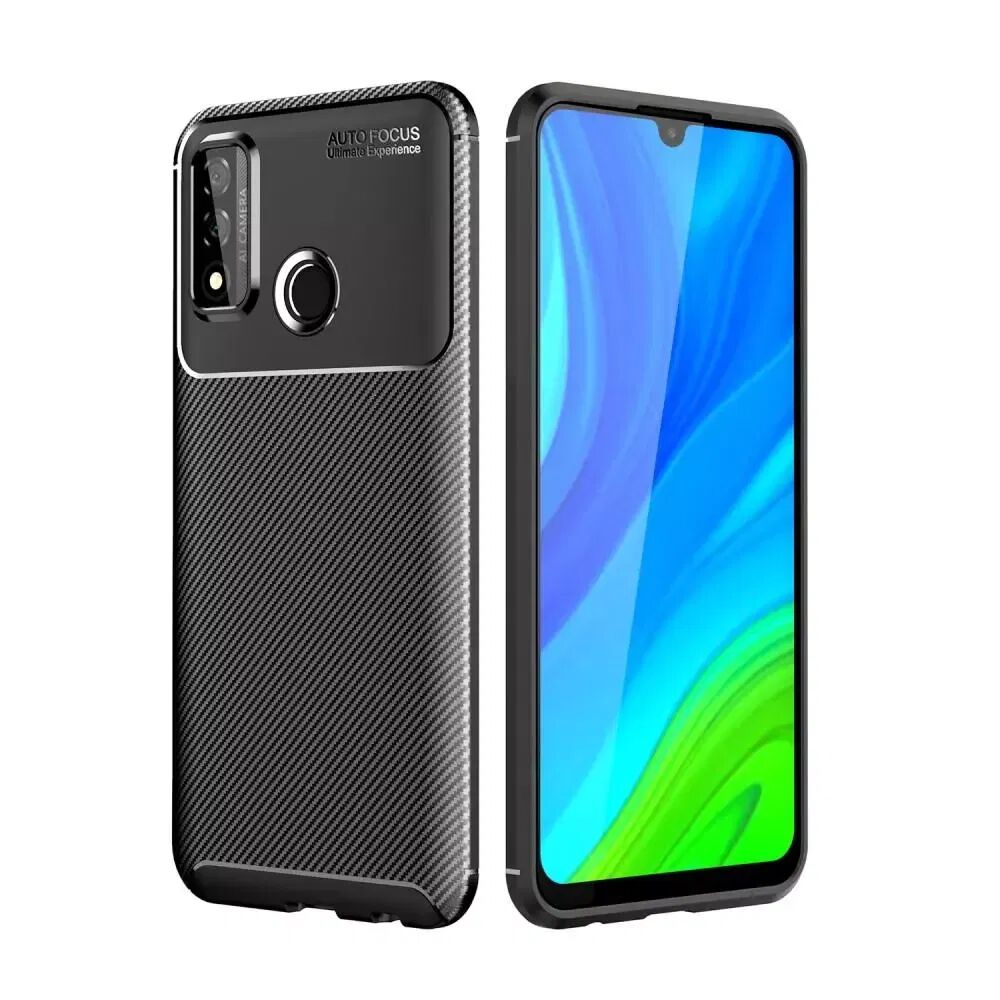 INCOVER Huawei P Smart (2020) Karbon Fiber Deksel - Svart