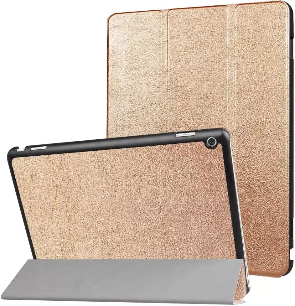 INCOVER Huawei MediaPad M3 Lite 10 Deksel - Tri-Fold Skinn Etui Gull