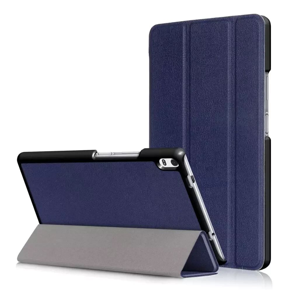 INCOVER Lenovo Tab 4 8 Plus Deksel - Klassisk Tri-fold Skinndeksel Mørkeblå