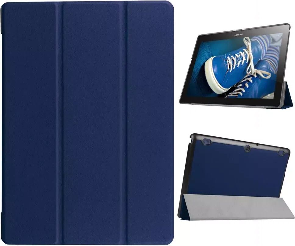 INCOVER Lenovo Tab 2 A10-30 Tri-Fold Magnetic Hard Case Etui Mørkeblå