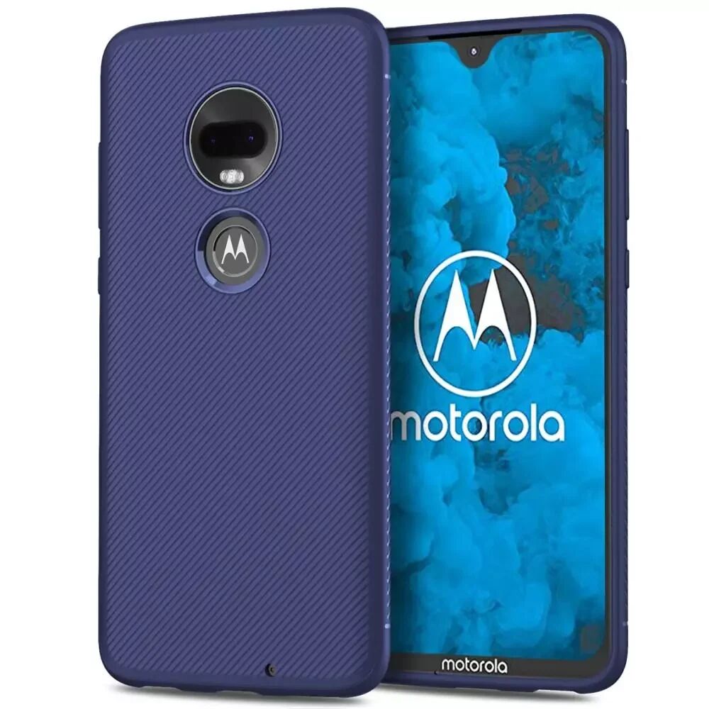 INCOVER Motorola Moto G7 / G7 Plus Jazz Fleksibel Plastik Deksel Mørkeblå