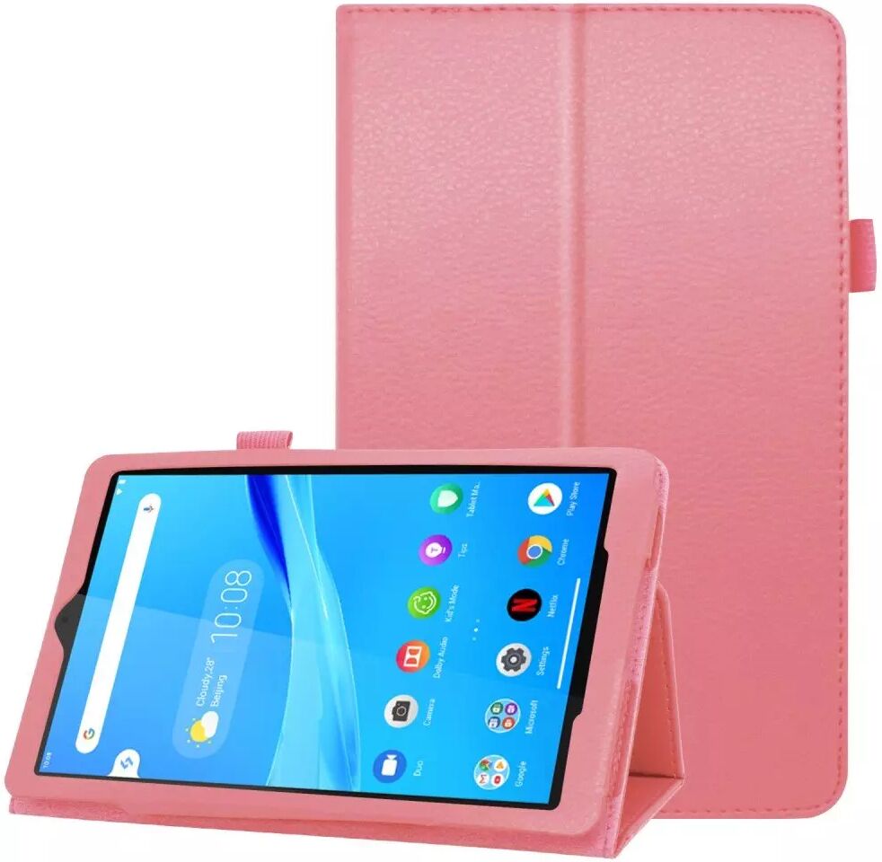 INCOVER Lenovo Tab M8 (2nd Gen.) 8" Litchi Skinn Deksel med Magnetisk Lukking & Stativfunksjon - Rosa