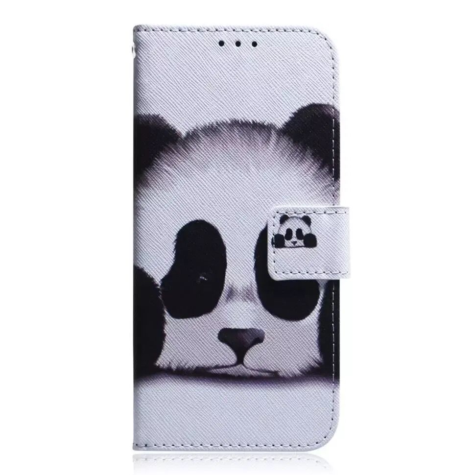 INCOVER Motorola Moto G9 Plus PU Skinn Flip Deksel - Panda