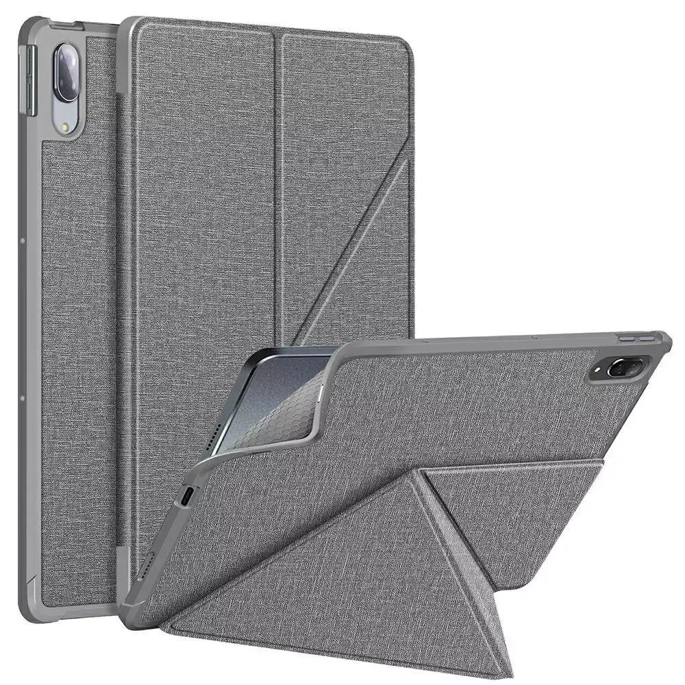 INCOVER Lenovo P11 Pro Origami Flip Deksel - Kunstskinn - Grå