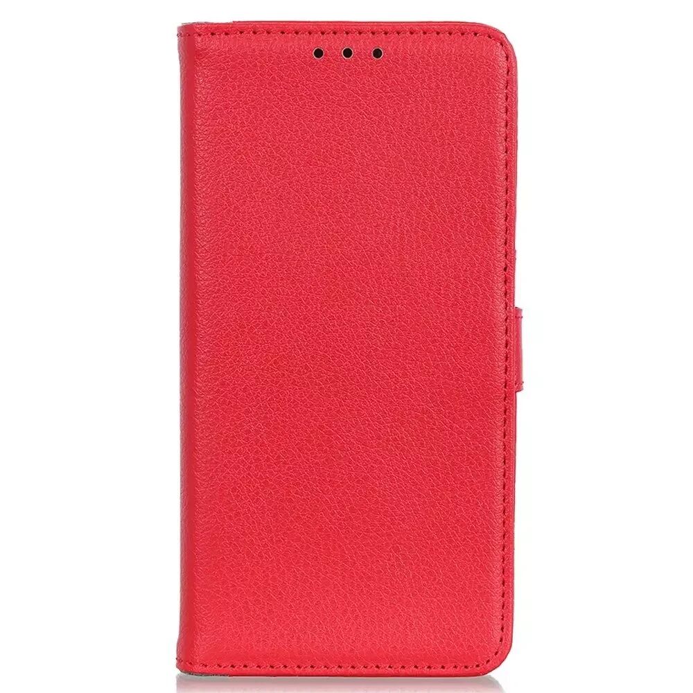 INCOVER Motorola Edge 20 Pro Litchi Skinndeksel Med Lommebok - Rød