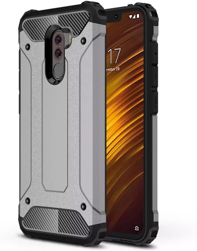 INCOVER Xiaomi Pocophone F1 Armor Guard Hard Case - Deksel - Grå