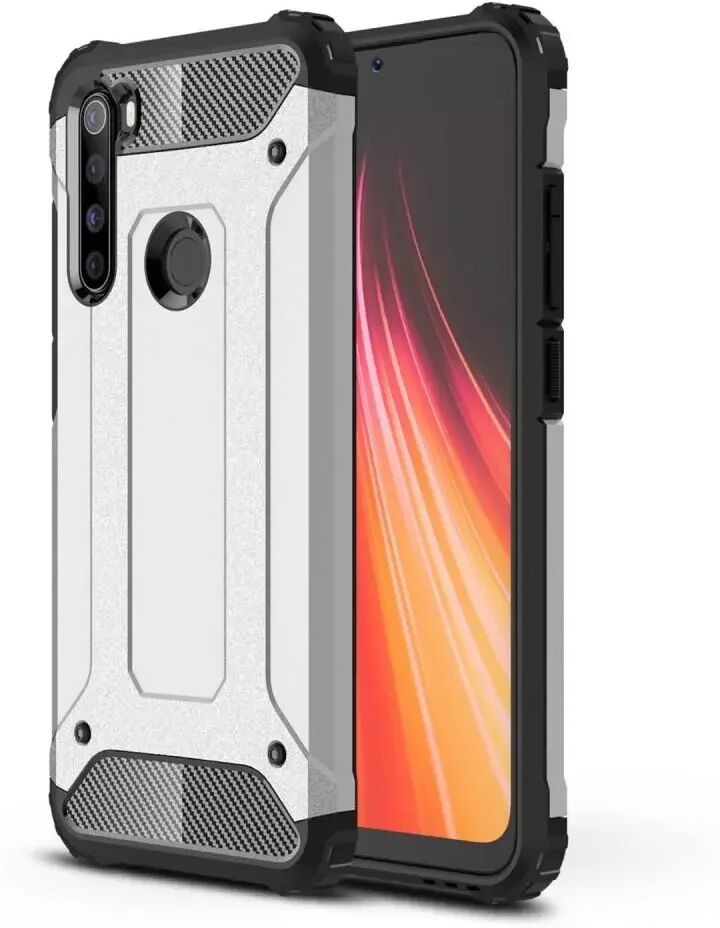 INCOVER Xiaomi Redmi Note 8 Håndverkerdeksel Armor Guard- Sølv