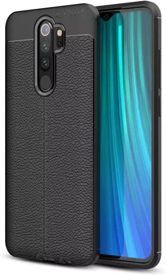 INCOVER Xiaomi Redmi Note 8 Pro Fleksibelt Plastdeksel Litchi Tekstur - Svart