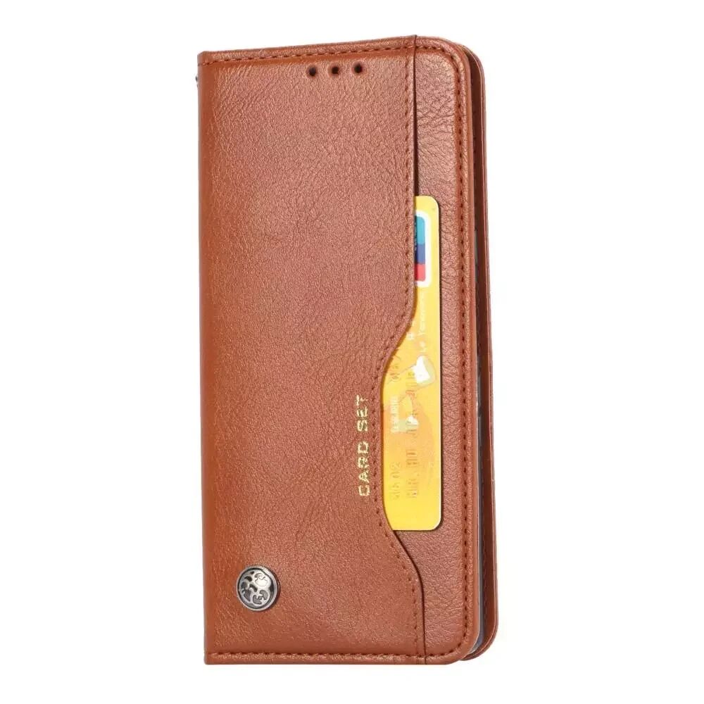 INCOVER Xiaomi Redmi Note 8T Skinn Flip Deksel med Lommebok - Brun