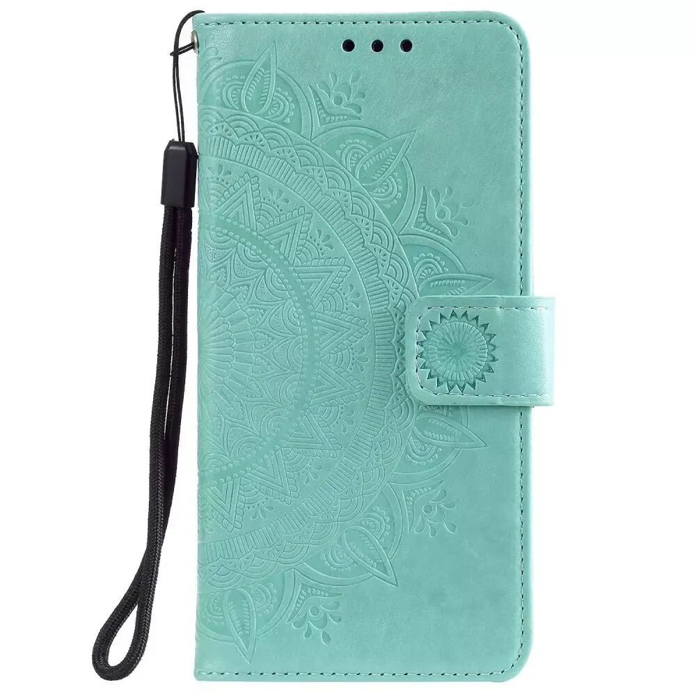 INCOVER Xiaomi Redmi 9 Skinn Flip Deksel - Mandala Mønster Grønn