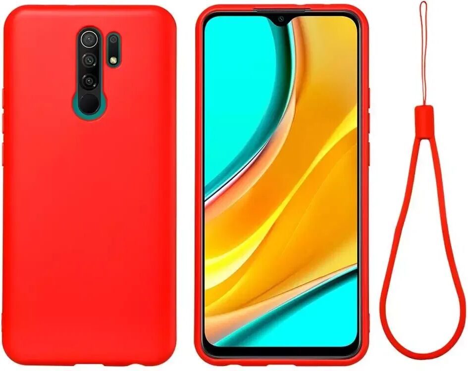 INCOVER Xiaomi Redmi 9 Silikon Deksel - Rød