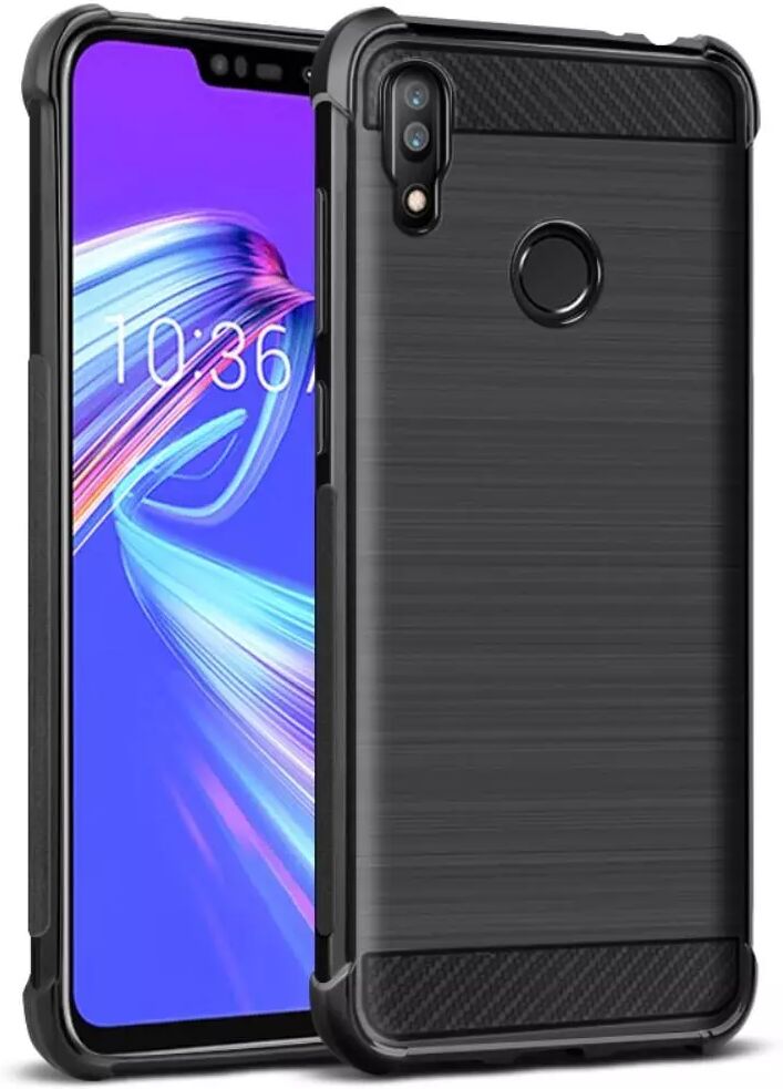 IMAK Asus Zenfone Max (M2) ZB633KL IMAK Carbon Fiber Plastik Deksel Svart